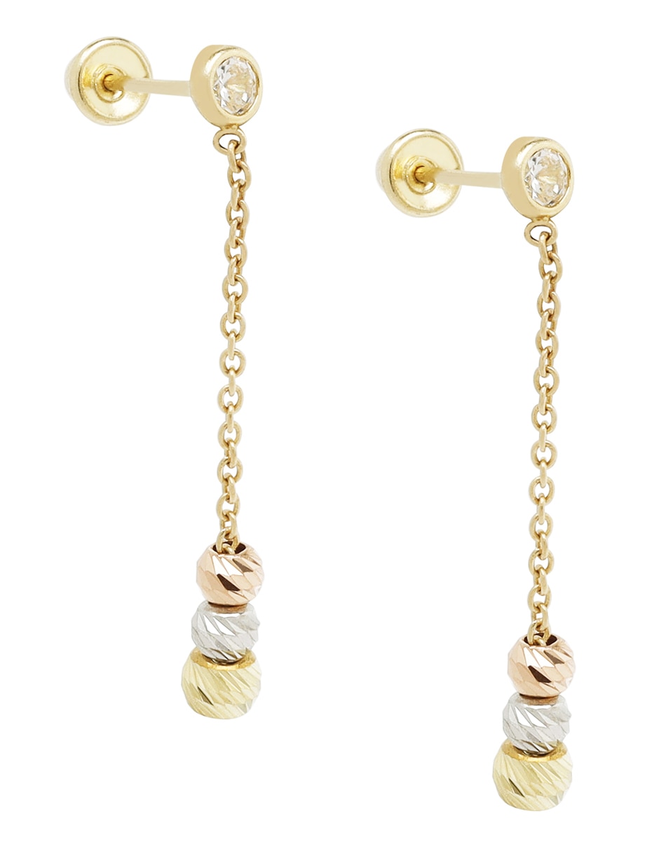 Aretes de esfera de oro 2