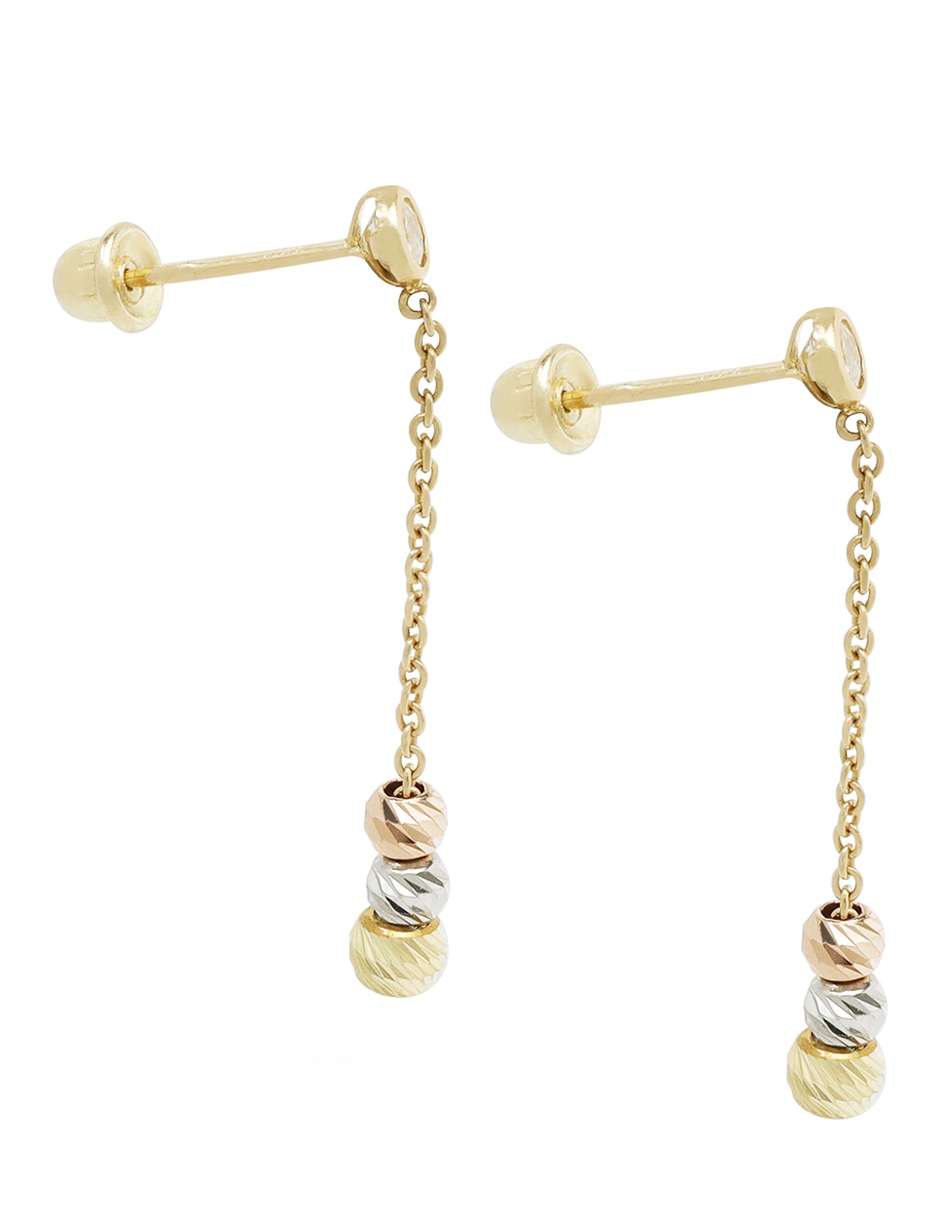 Aretes de esfera de oro 3