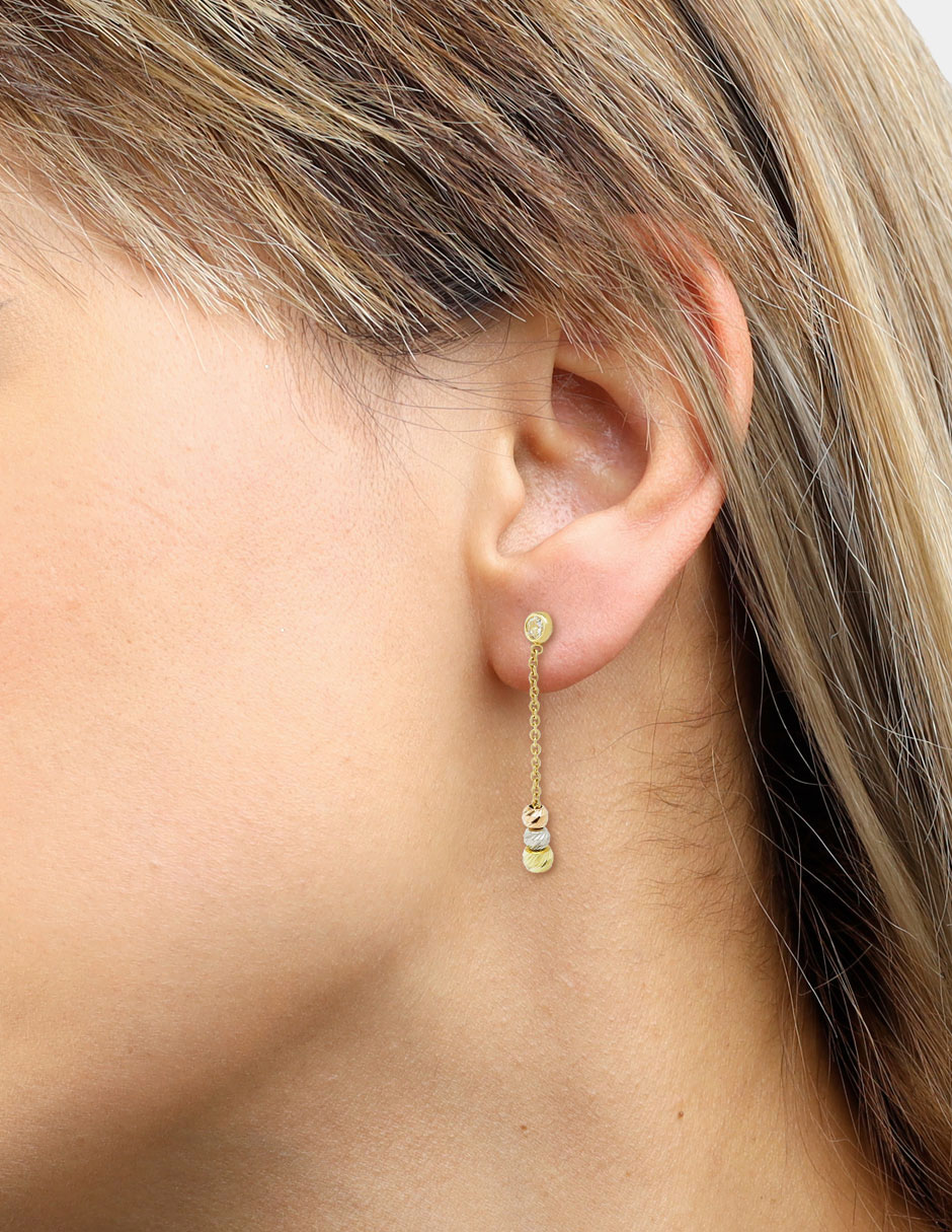 Aretes de esfera de oro 4
