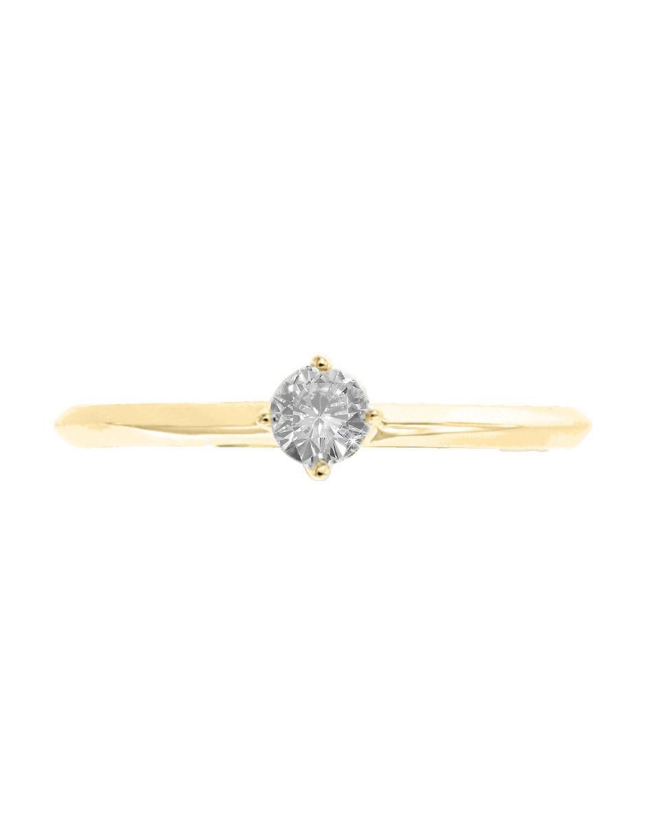 Solitario de oro 14 k Nabile diamante