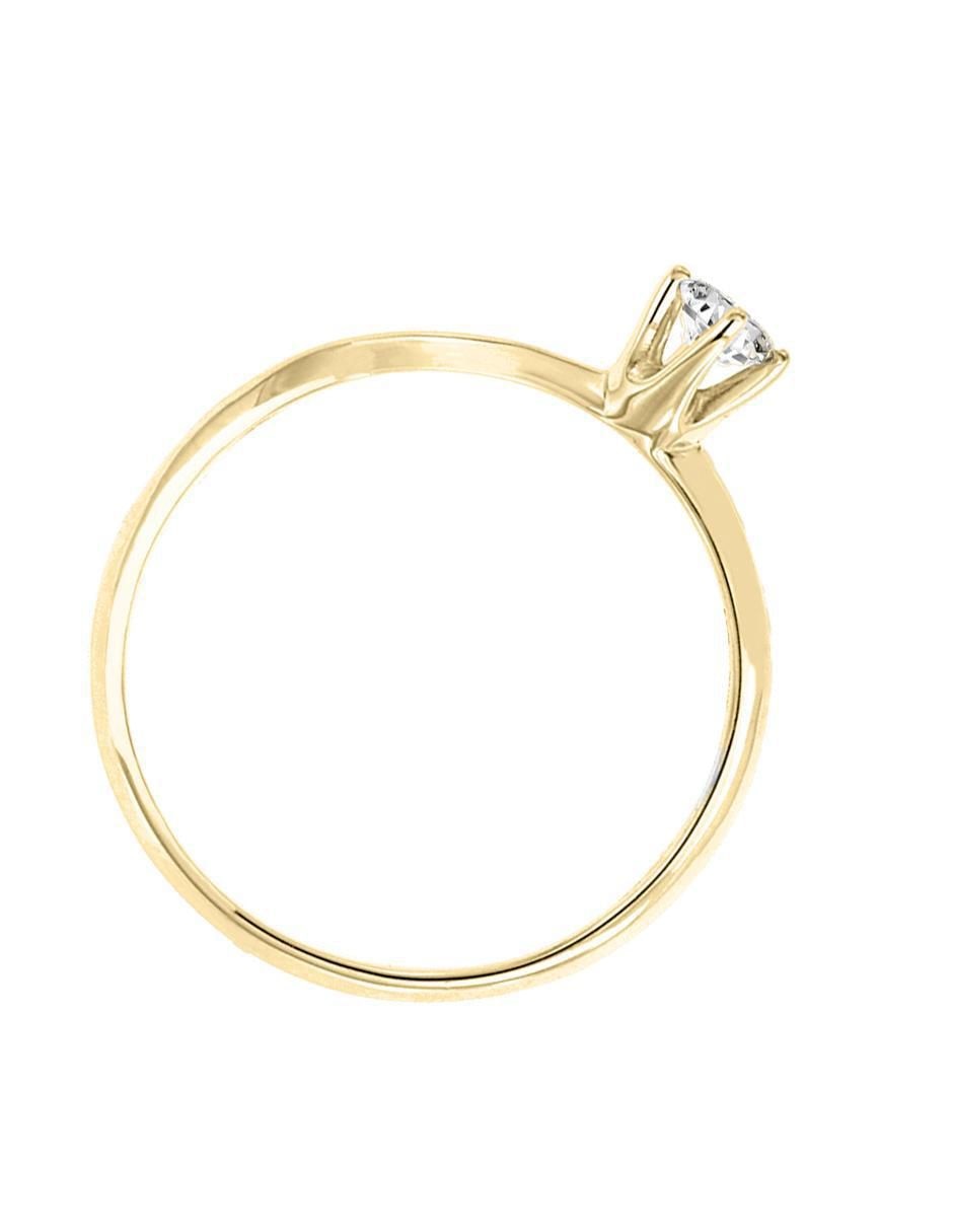 Solitario "de" oro 14 k klamore diamante