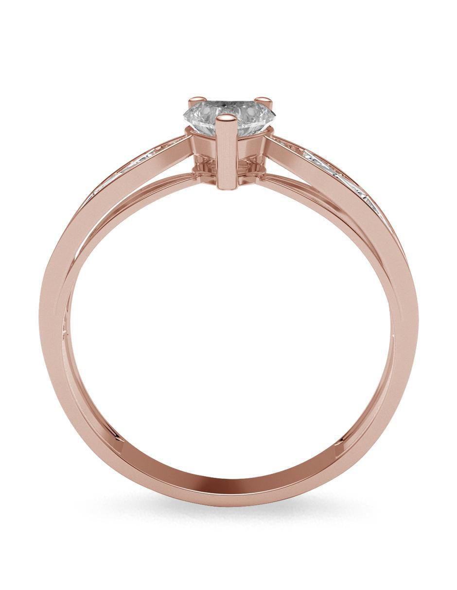Anillo de compromiso de oro 14 k 3