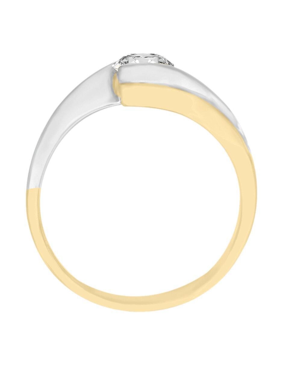 Solitario "de" oro 14 k klamore diamante