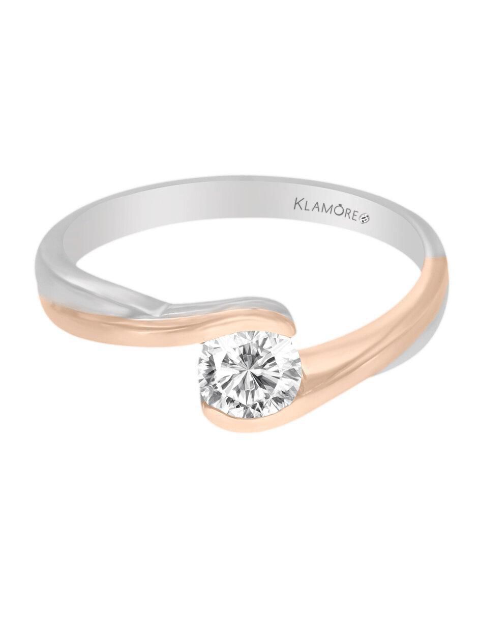 Solitario de oro 14 k Raso diamante Solitario de oro 14 k Raso diamante