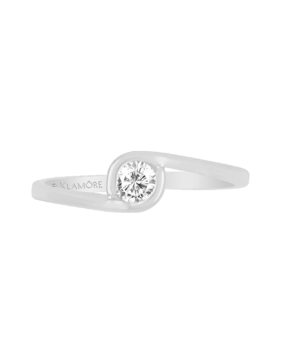 Solitario de oro 14 k Mónaco diamante 1