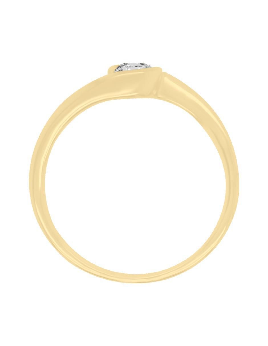 Solitario "de" oro 14 k klamore diamante