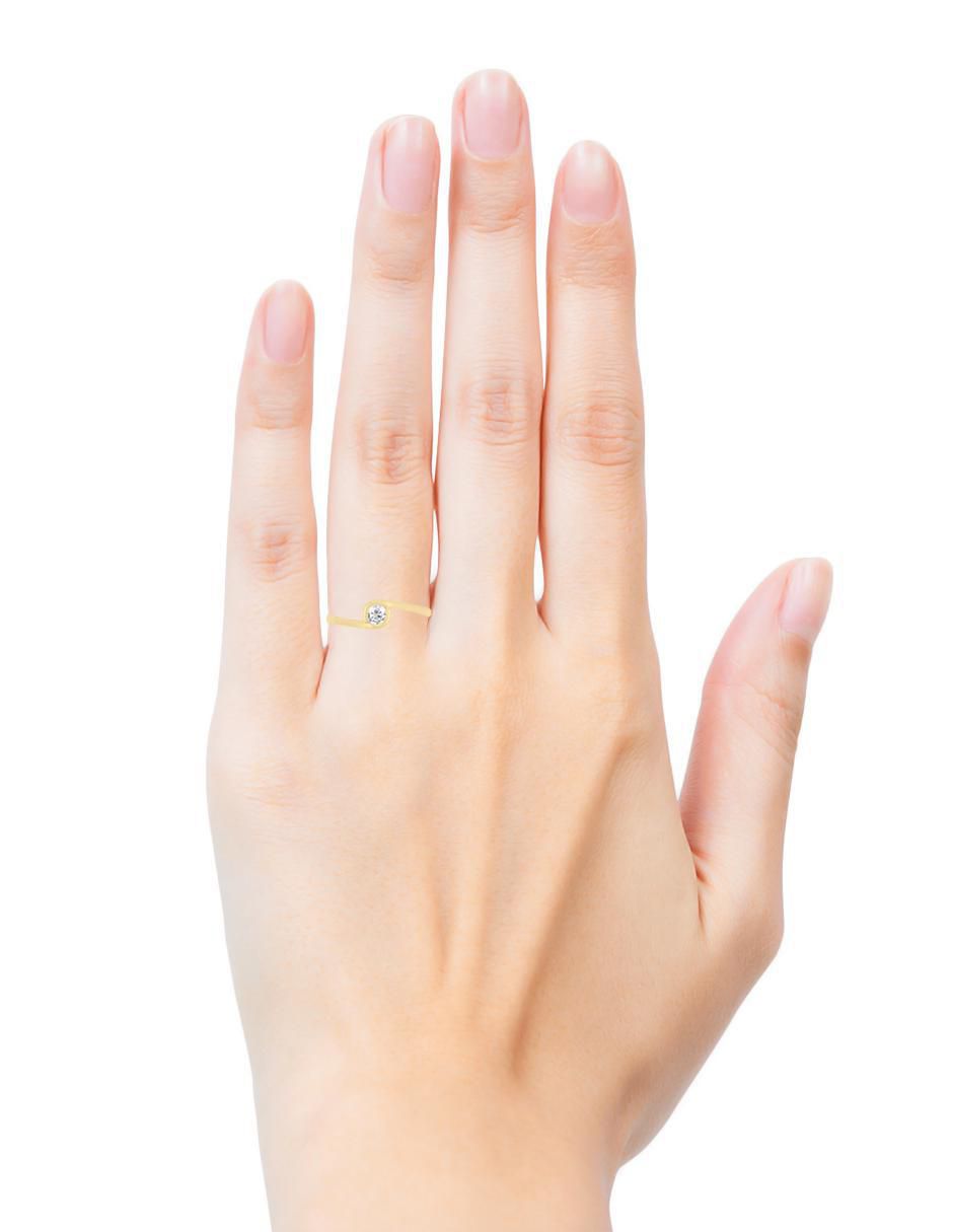 Solitario "de" oro 14 k klamore diamante