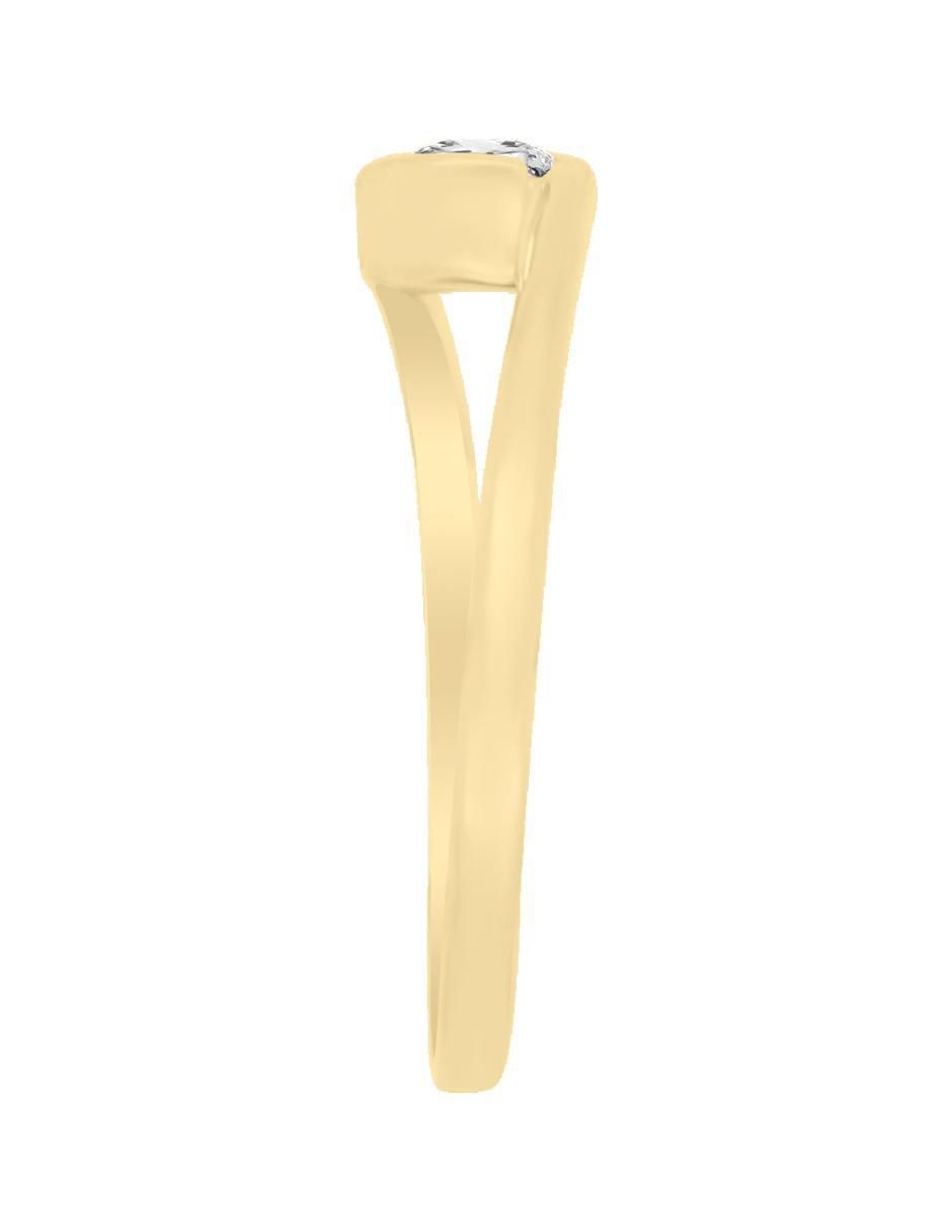 Solitario "de" oro 14 k klamore diamante