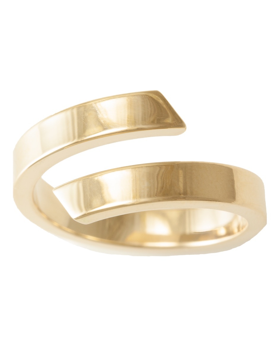 Anillo 14 k de oro brillante