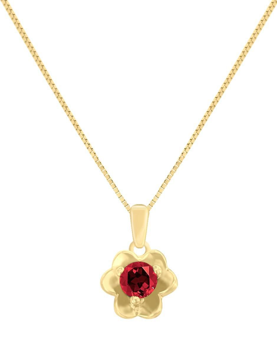 Colgante Y Dije redondo fleur de oro 14 K
