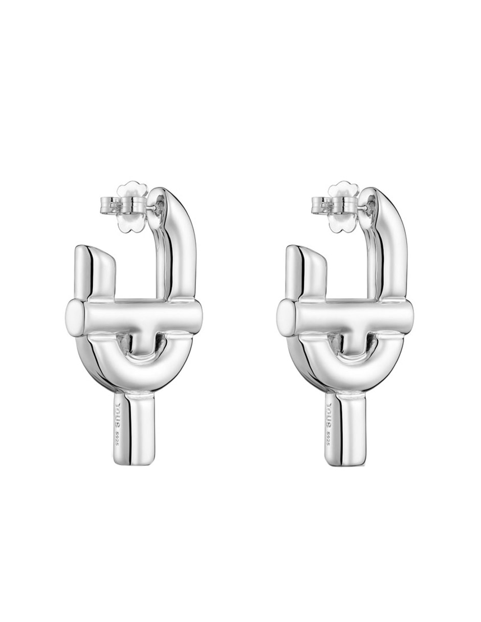 Aretes Manifesto de plata P 925 con acabado espejo 3