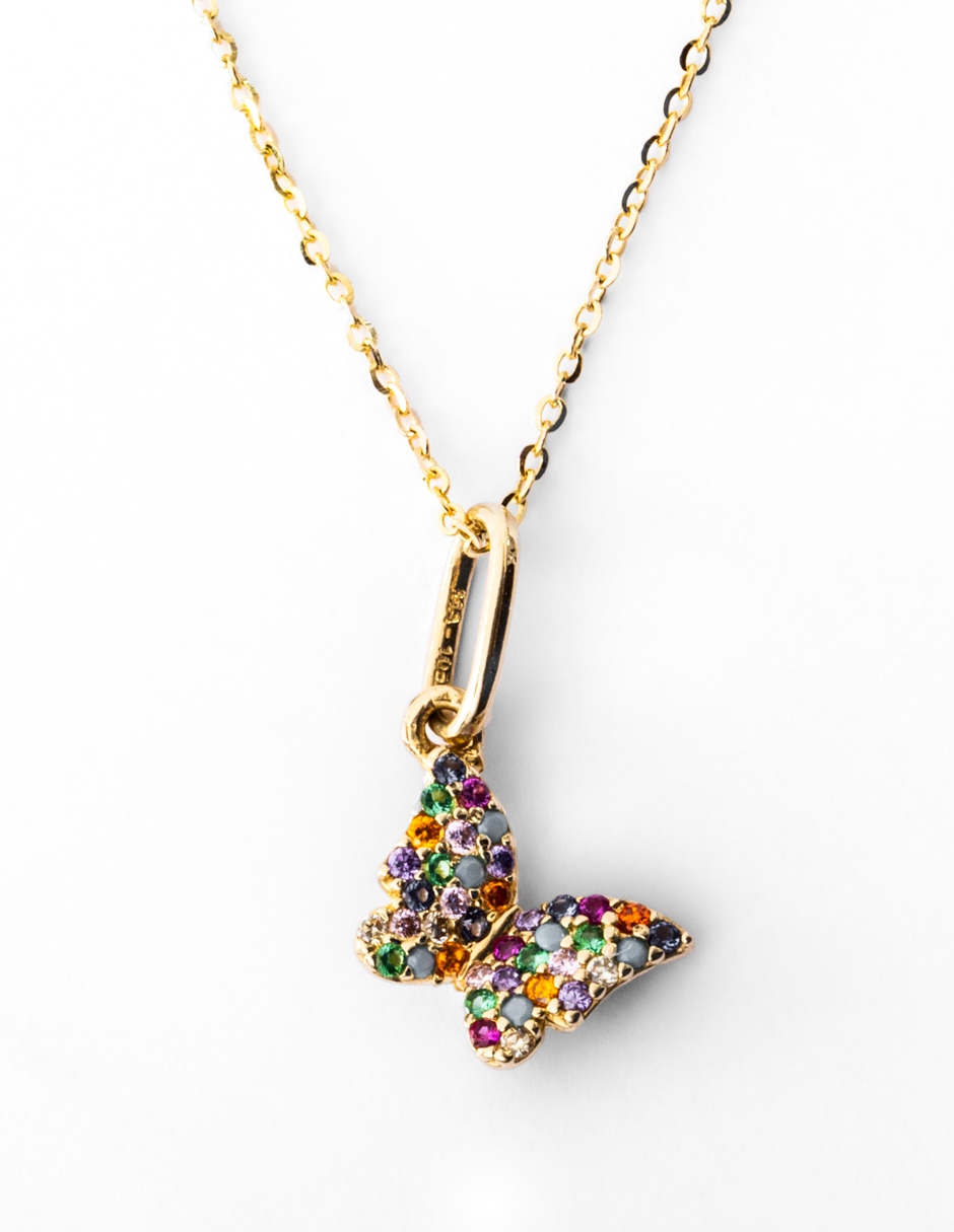 Collar de mariposa de oro 14 K 1