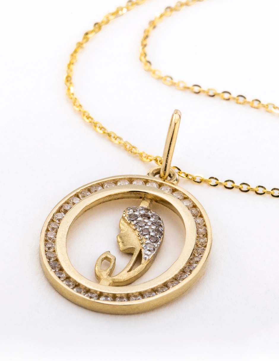Collar ovalado de oro 14 K 2