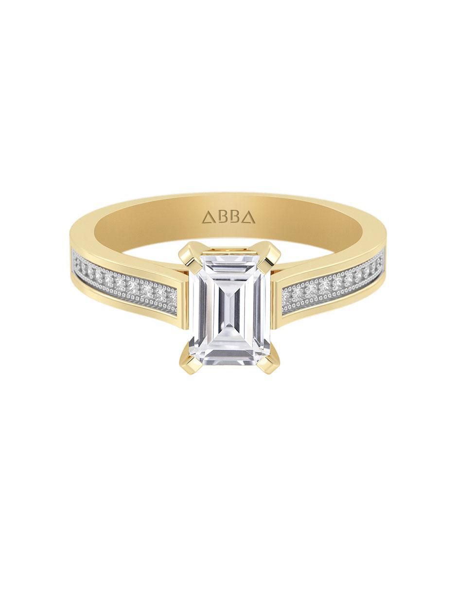 Anillo de compromiso de oro 10 k