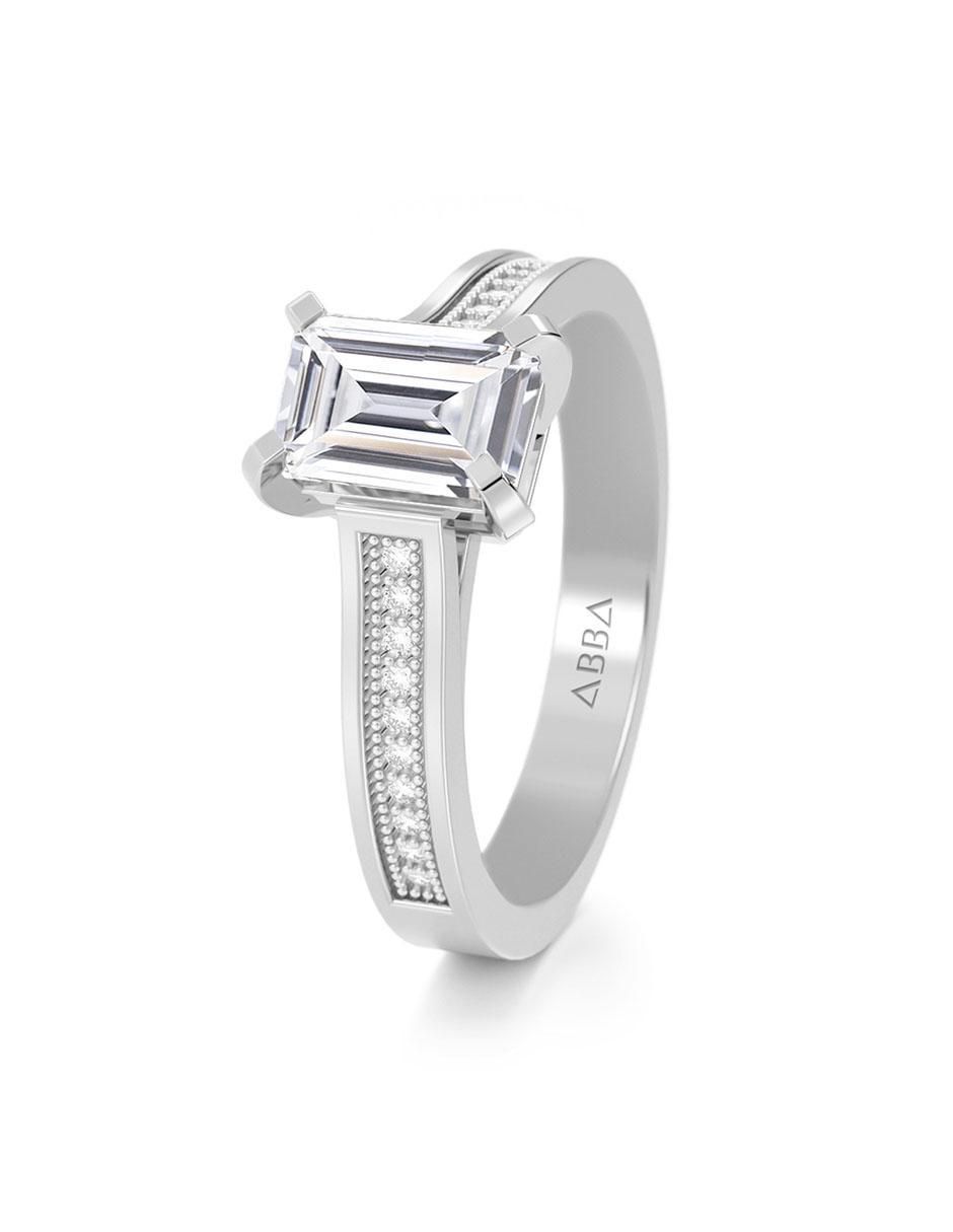 Anillo de compromiso de oro 10 k 2