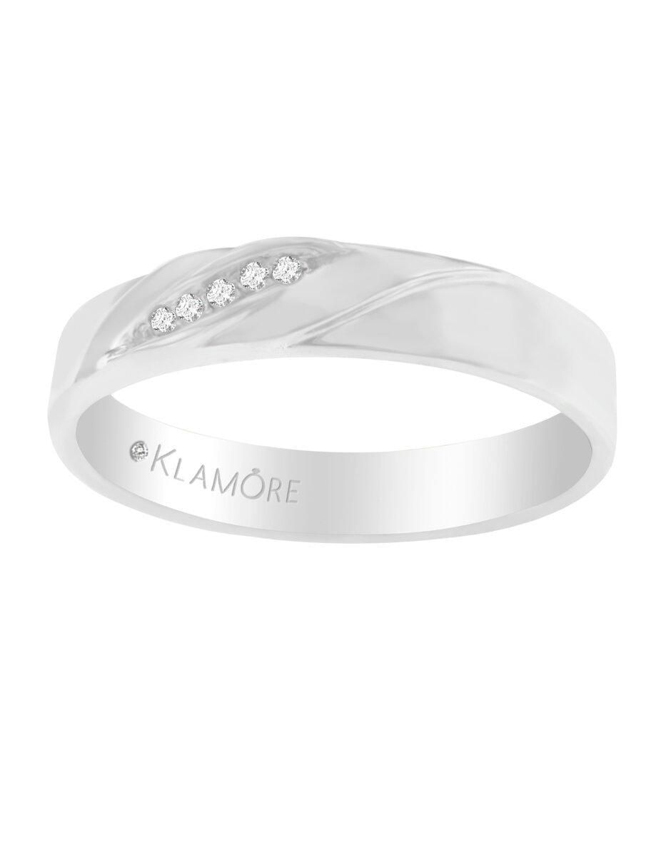 Argolla de oro 14 k Treccia diamante
