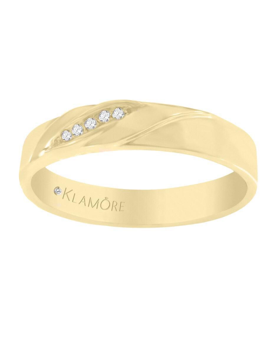 Argolla de oro 14 k Treccia diamante