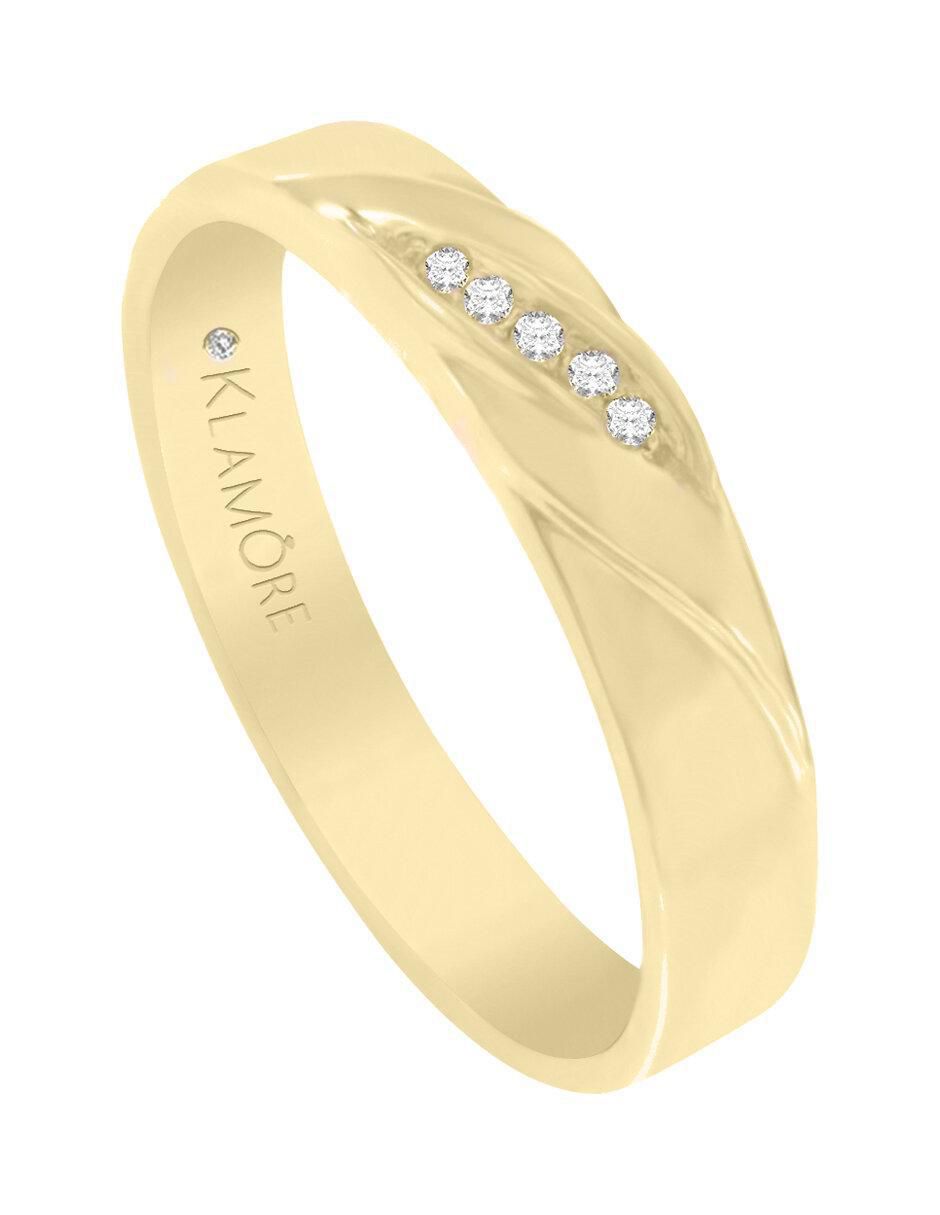 Argolla "de" oro 14 k klamore diamante