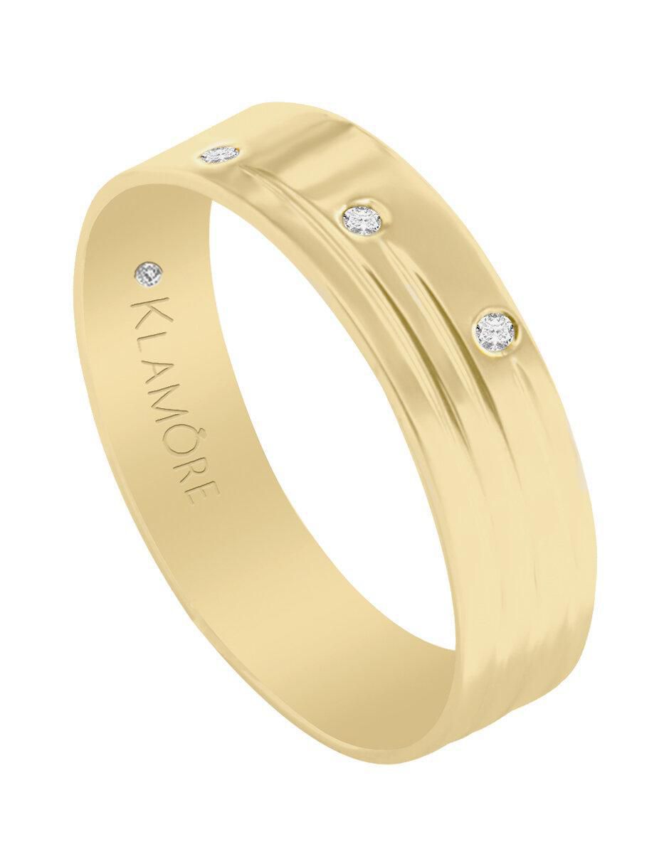 Argolla "de" oro 14 k klamore diamante
