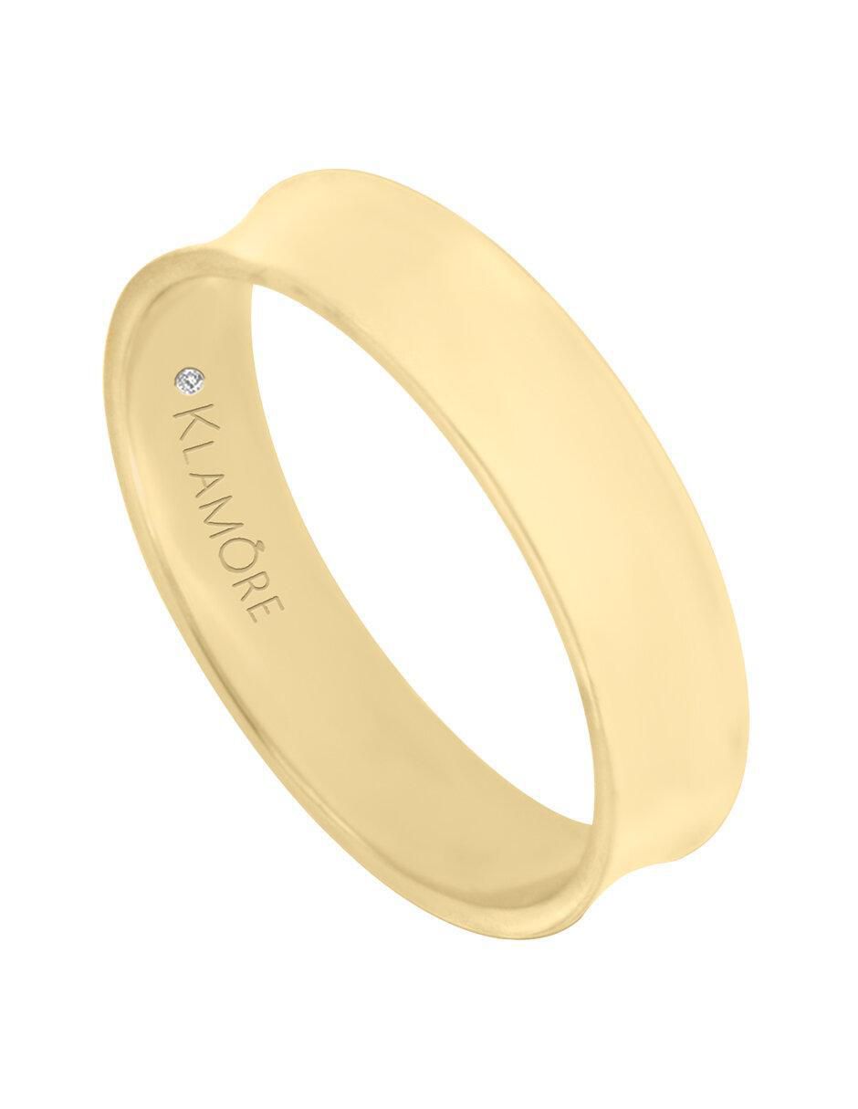 Argolla "de" oro 14 k klamore sin gema