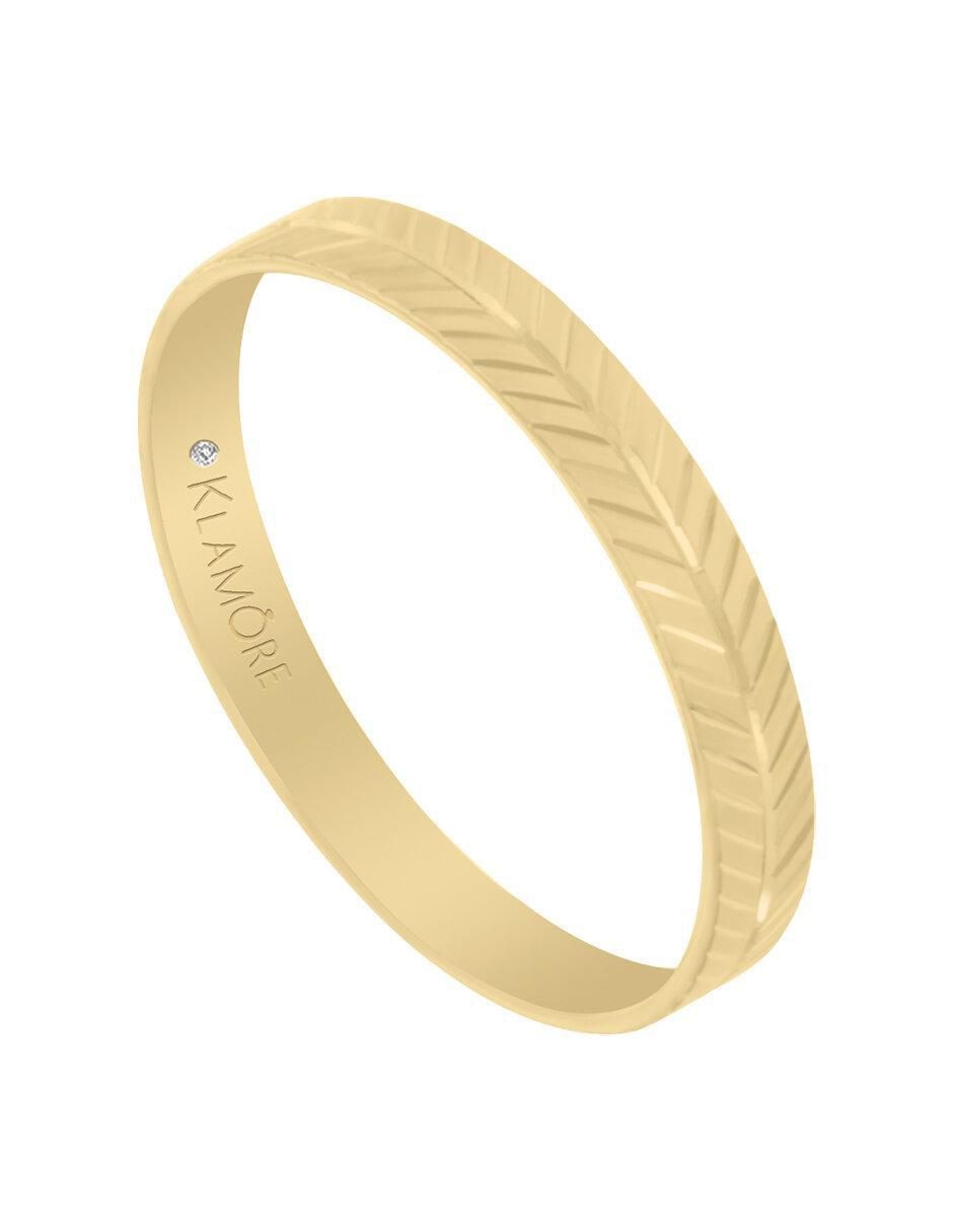 Argolla "de" oro 14 k klamore sin gema