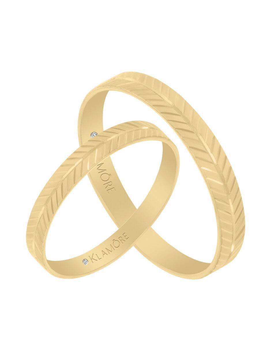 Argolla "de" oro 14 k klamore sin gema