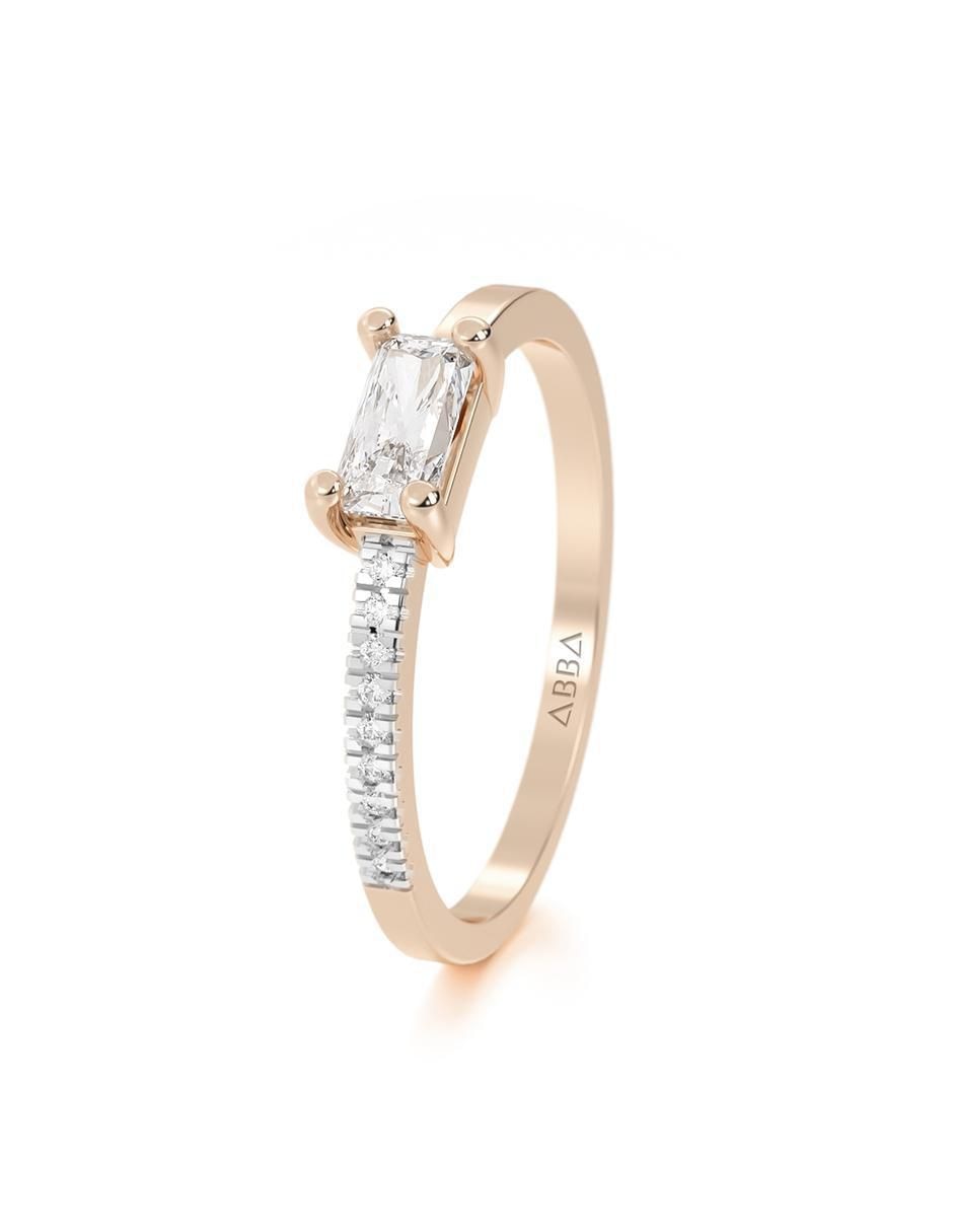Anillo de compromiso de oro 14 k 2