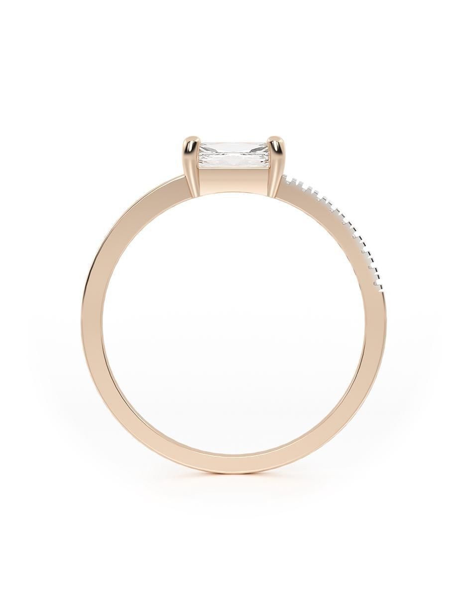 Anillo de compromiso de oro 14 k 3