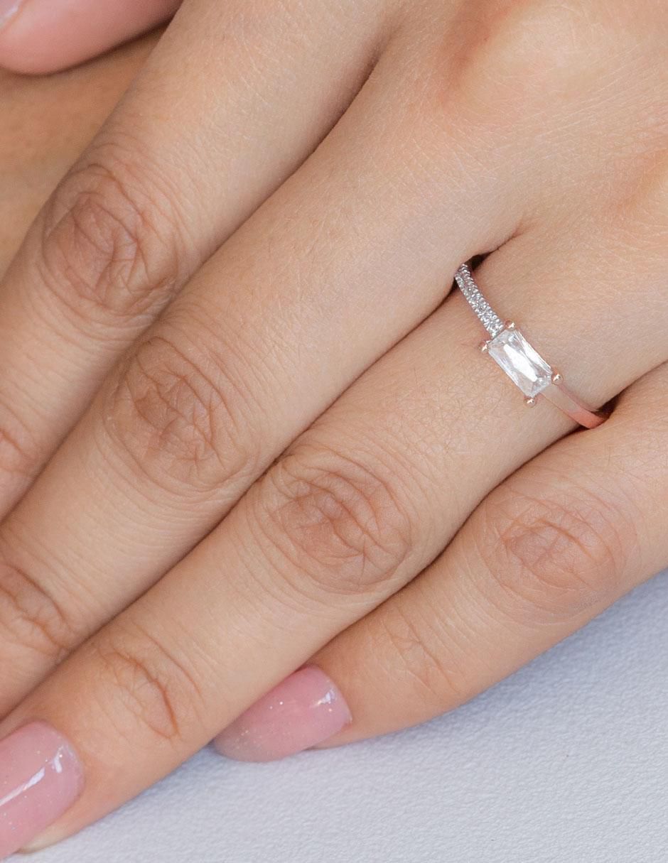 Anillo de compromiso de oro 14 k 4