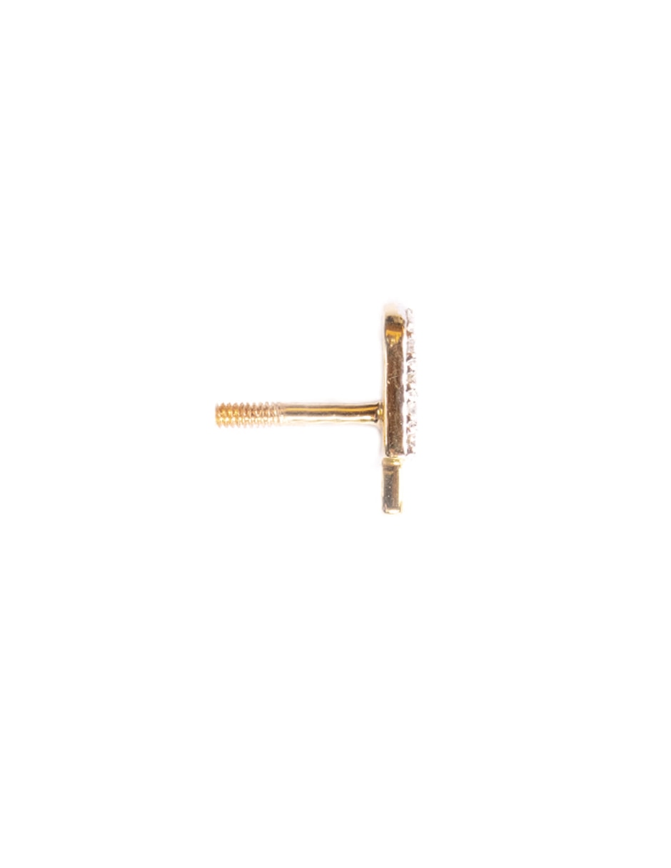 Piercing de paleta Popsicle de oro con acabado pavé diamante 3