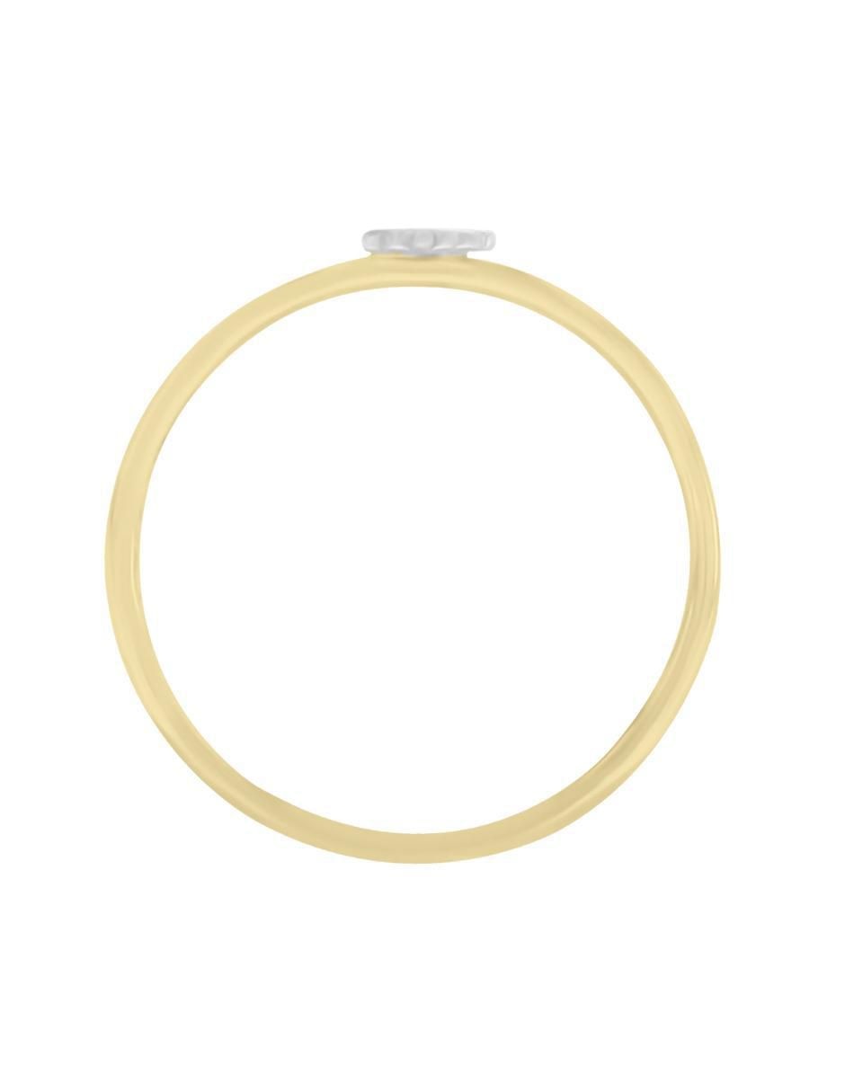 Anillo de trébol Trébol de la suerte 14 k de oro pulido 2