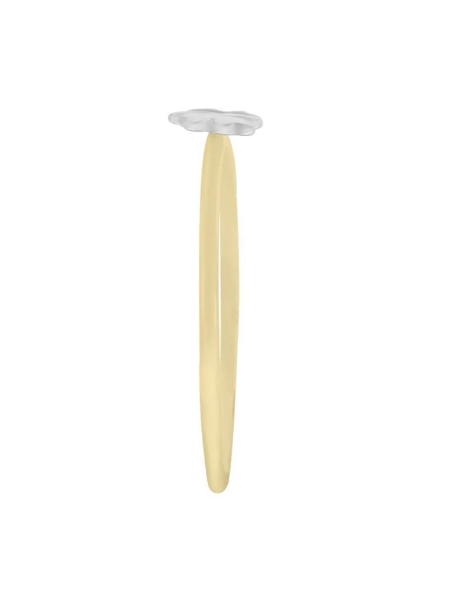 Anillo de trébol Trébol de la suerte 14 k de oro pulido 5