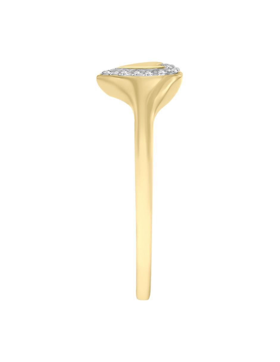 Anillo de corazón Nevada 14 k de oro diamante pulido 5
