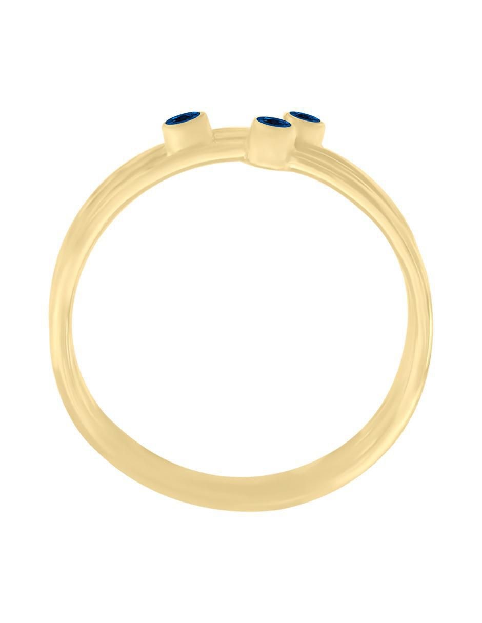Anillo New Day 14 k de oro zafiro pulido 2