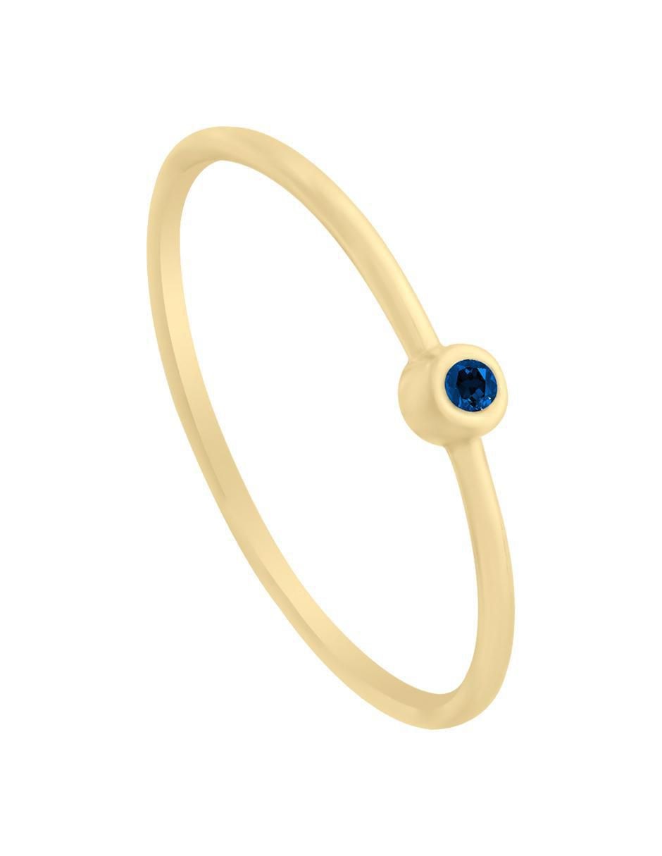 Anillo New Day 14 k de oro zafiro pulido 3