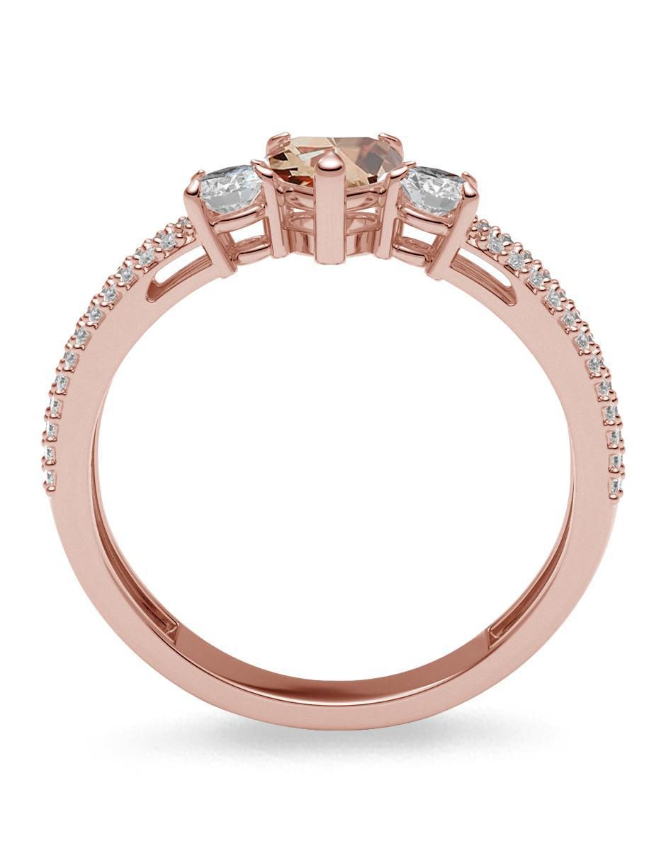 Anillo de compromiso de oro 14 k 3