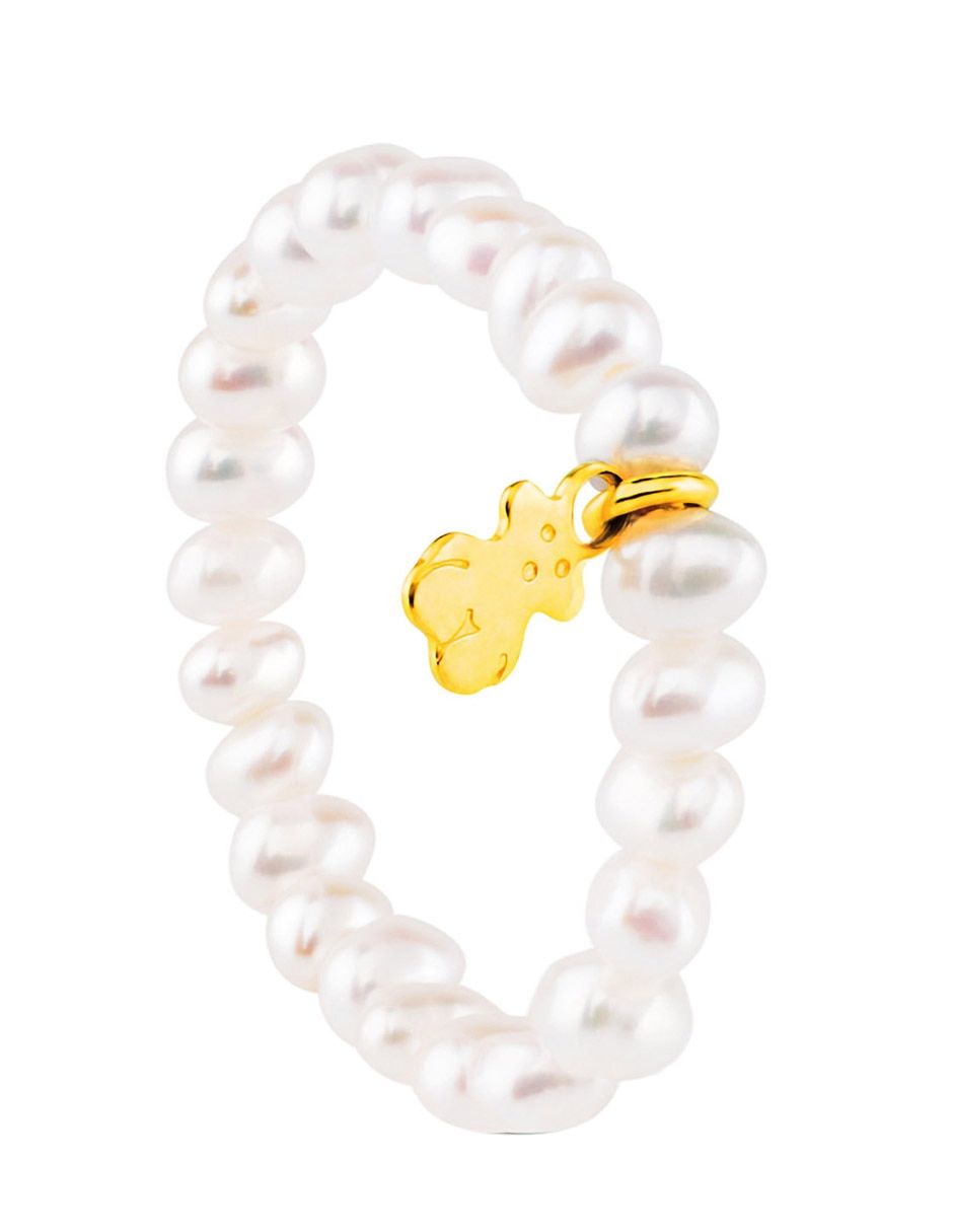 Anillo Pearls 18 k de oro amarillo perla brillante 2