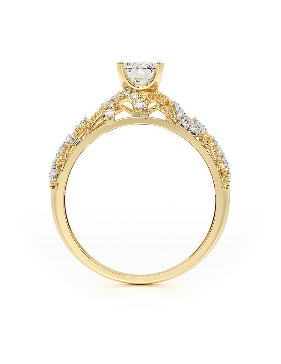 Anillo de compromiso de oro 14 k 6