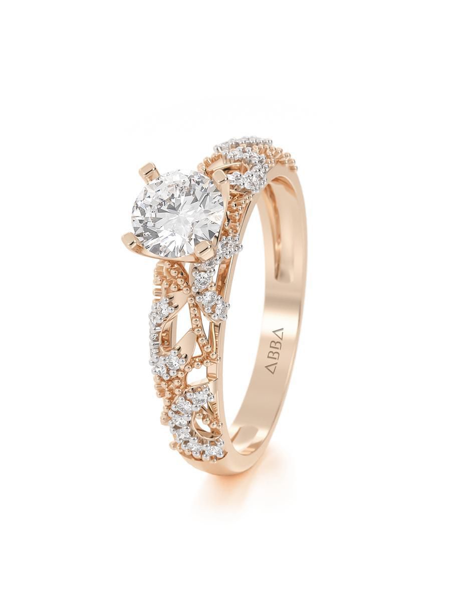 Anillo de compromiso de oro 14 k 2