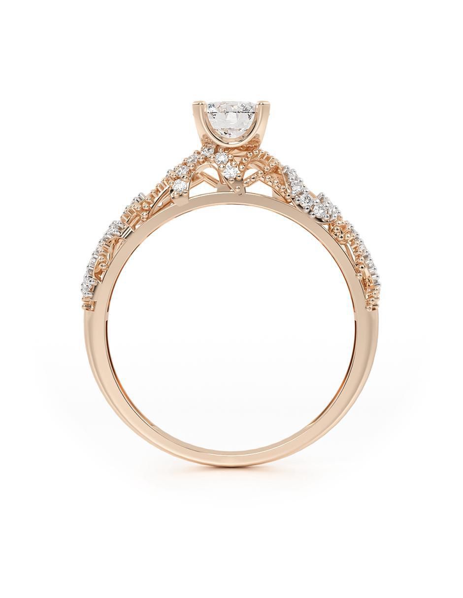 Anillo de compromiso de oro 14 k 3