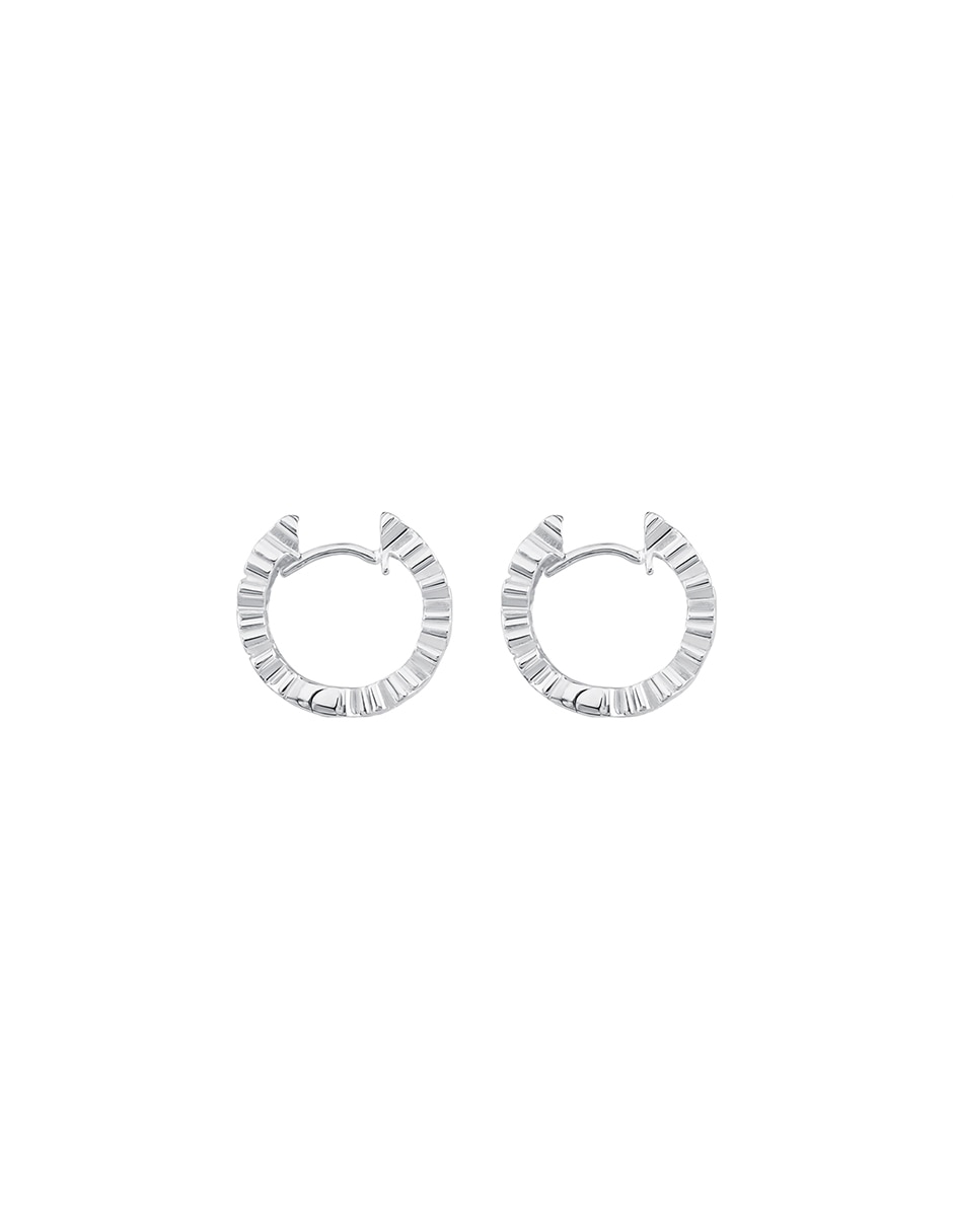 Aretes redondos Puppies de plata P 925 con acabado brillante 3
