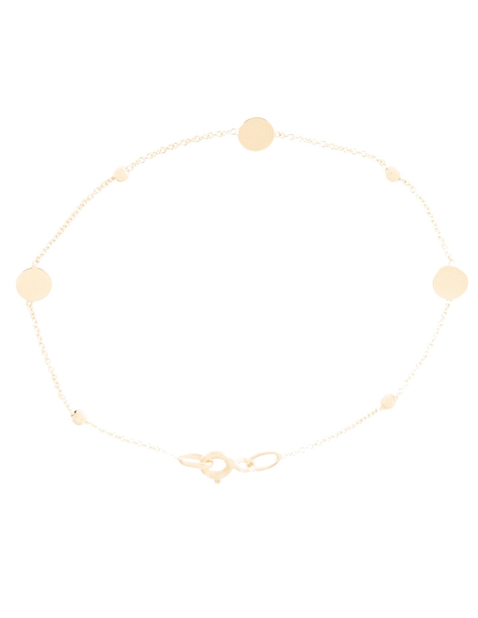 Pulsera de oro 14 K con acabado brillante