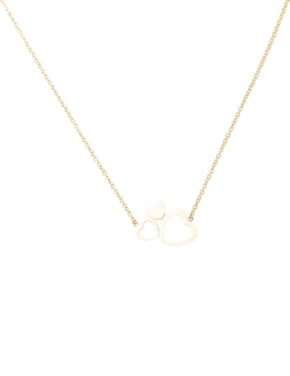 Gargantilla de corazón de oro amarillo 14 K 2