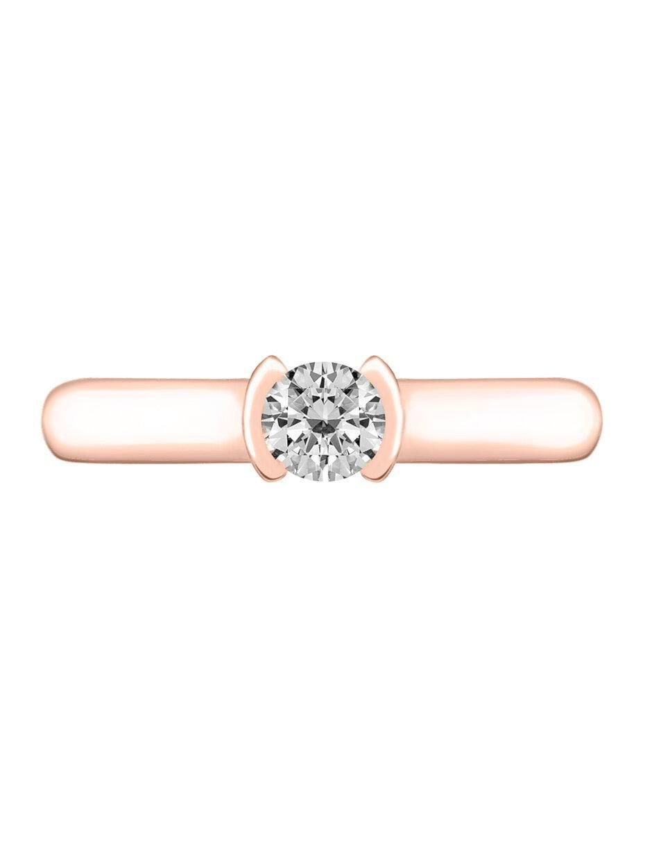 Solitario de oro 14 k Visión diamante 1