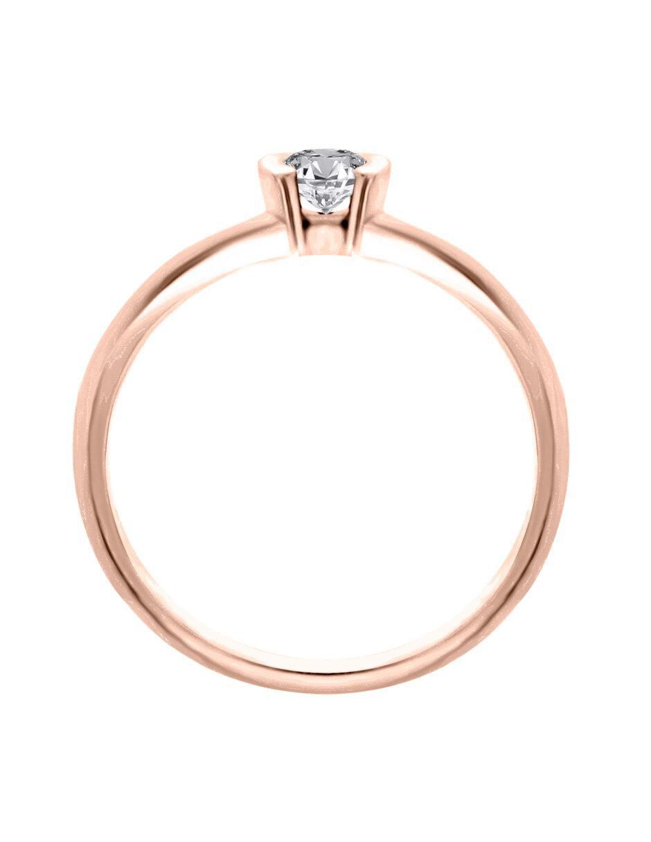 Solitario de oro 14 k Visión diamante 2