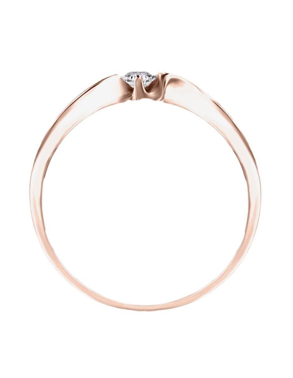 Solitario de oro 14 k Maibe diamante 2