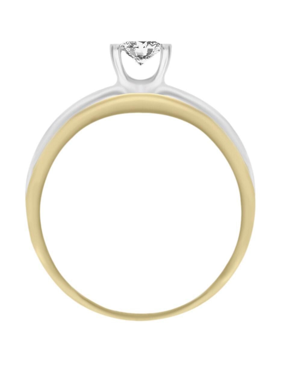 Solitario "de" oro 14 k klamore diamante