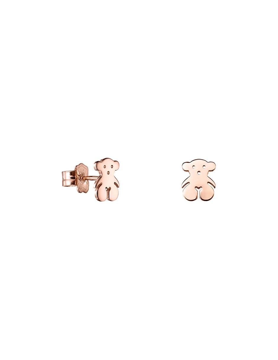 Broqueles de oso Sweet Dolls de plata P 925 con acabado baño de oro rosa 1