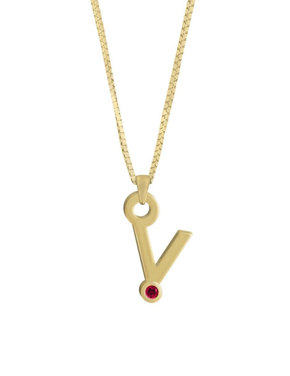Collar de letras Gardenia de oro 14 K Collar de letras Gardenia de oro 14 K