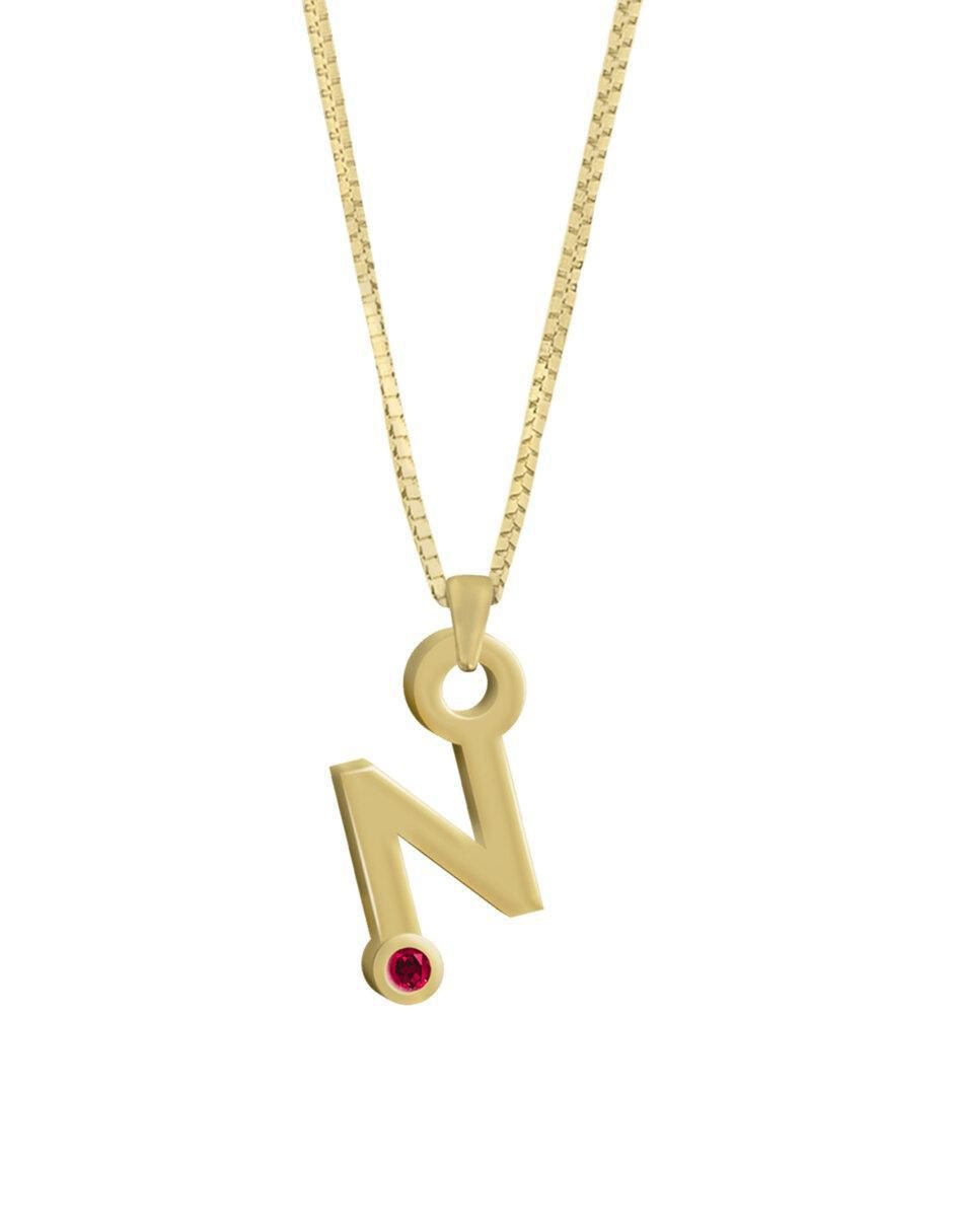 Collar de letras Gardenia de oro 14 K Collar de letras Gardenia de oro 14 K